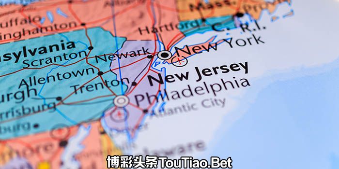 New Jersey on the map
