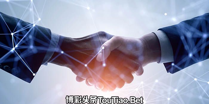 A concept for business network, close up photo of two businessmen shaking hands
