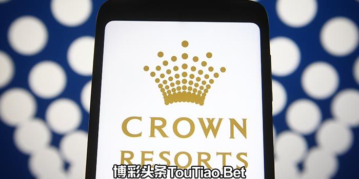 Crown Resorts' logo appears on a mobile device