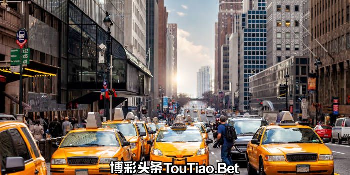 Taxis in Manhattan New York.